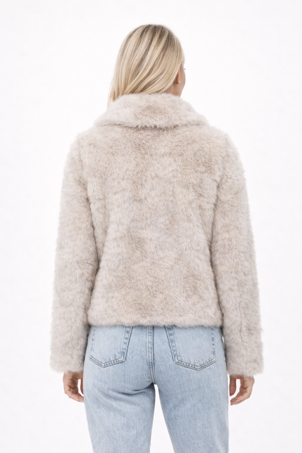 Faux Fur Jacket – Beige