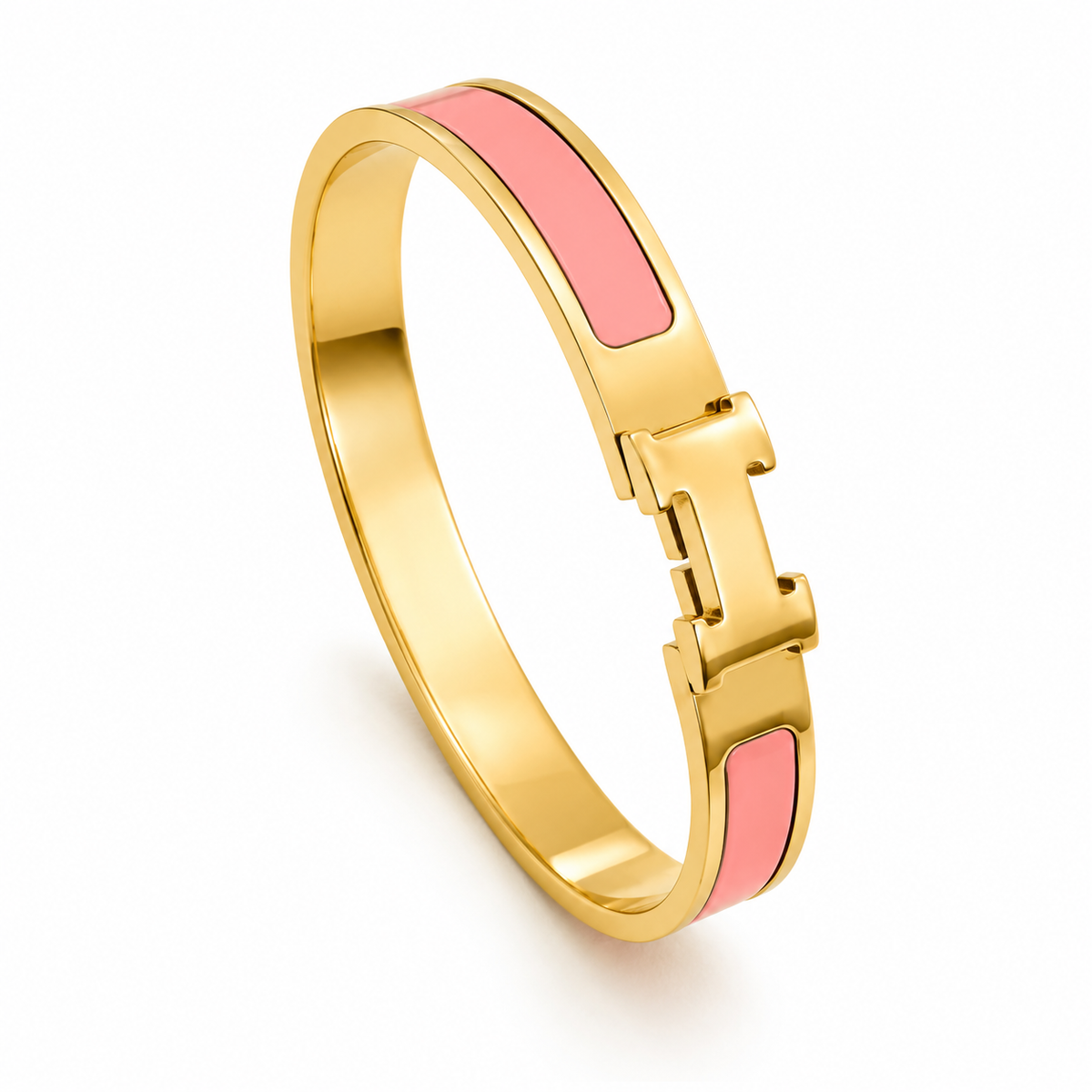Luxury H Bracelet – Pink & Gold