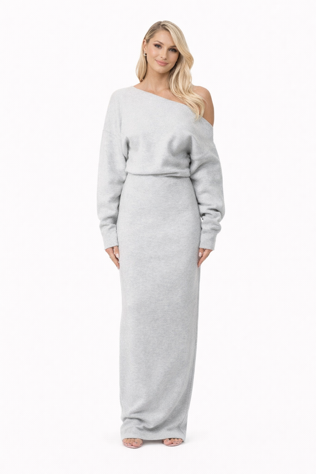 Off-Shoulder Maxi Jurk