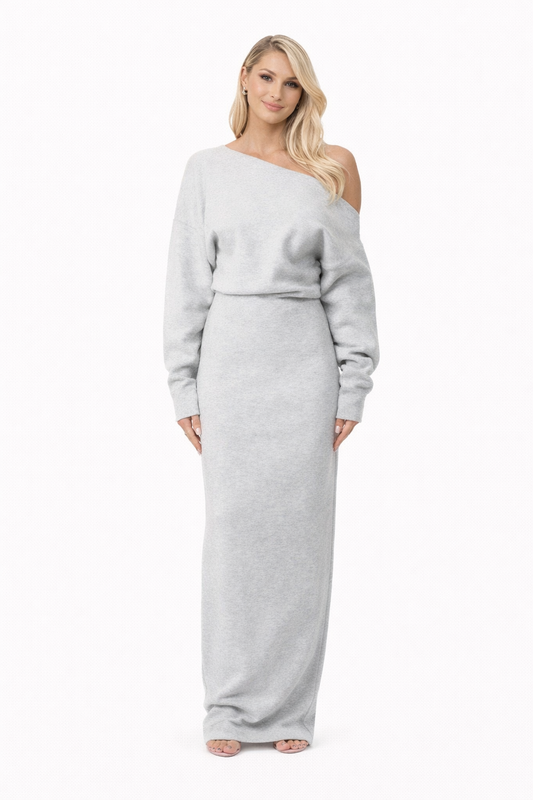 Off-Shoulder Maxi Jurk