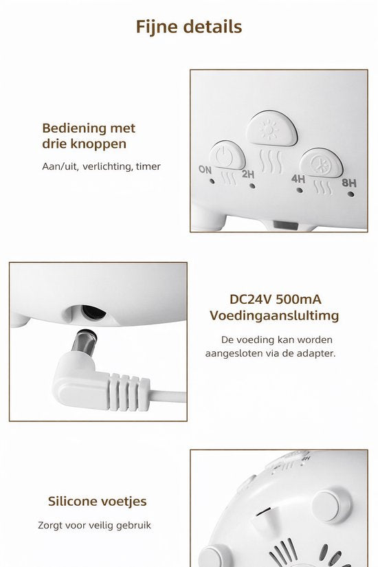 Aroma Diffuser 300ml met 8 Etherische Oliën – Geurverspreider & Luchtbevochtiger – Met Afstandsbediening