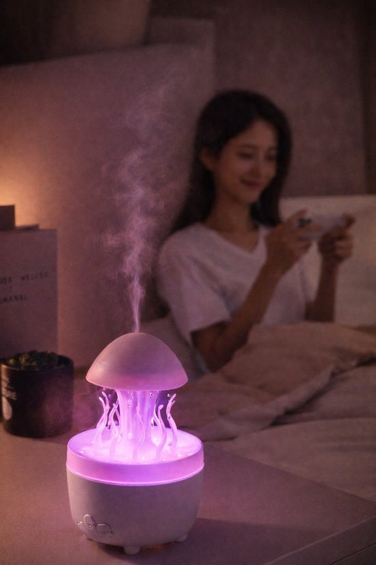 Aroma Diffuser 300ml met 8 Etherische Oliën – Geurverspreider & Luchtbevochtiger – Met Afstandsbediening